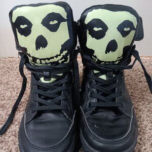 Iron Fist x Misfits Glow In the Dark Crimson Ghost Black High Top Sneakers